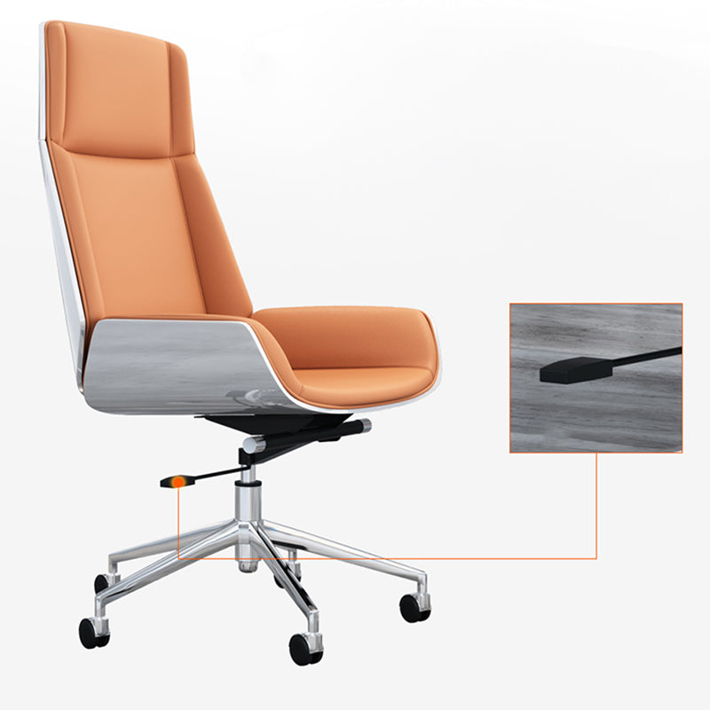 Middle/High Back Office Chair With Sponge Leather Seat with Adjustable Height Office Chair Clearhalo 'furn' 'furn_office_chair' 'Furniture' 'Office Chairs' 'Office Furniture' 'office_chair' 5109464
