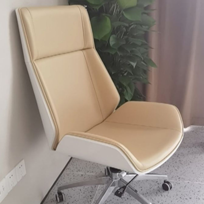 Middle/High Back Office Chair With Sponge Leather Seat with Adjustable Height Office Chair Clearhalo 'furn' 'furn_office_chair' 'Furniture' 'Office Chairs' 'Office Furniture' 'office_chair' 5109468