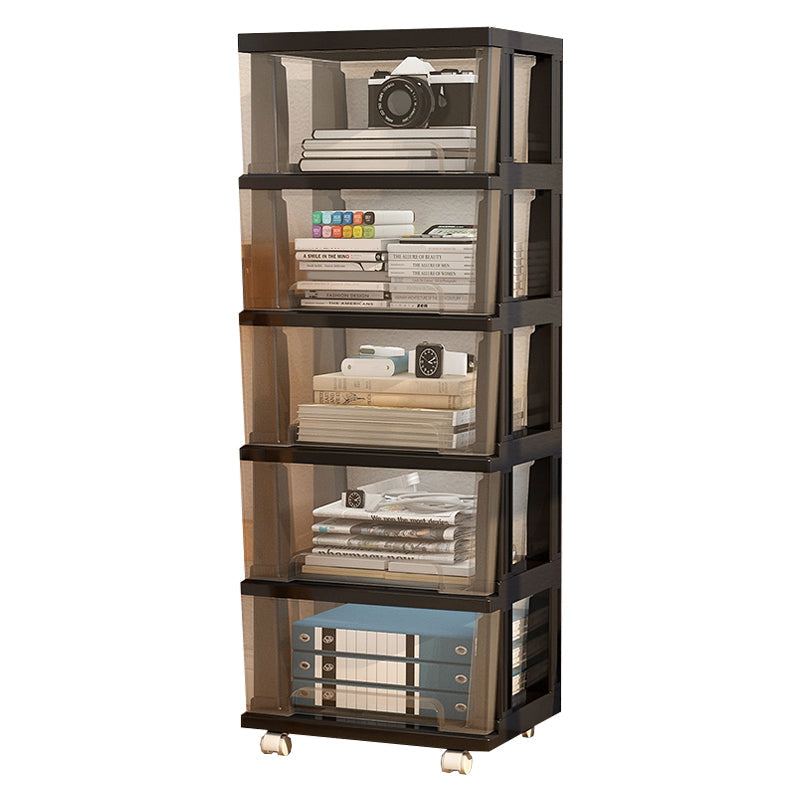 Libreria in stile moderno chiusura della libreria di plastica per l'home office