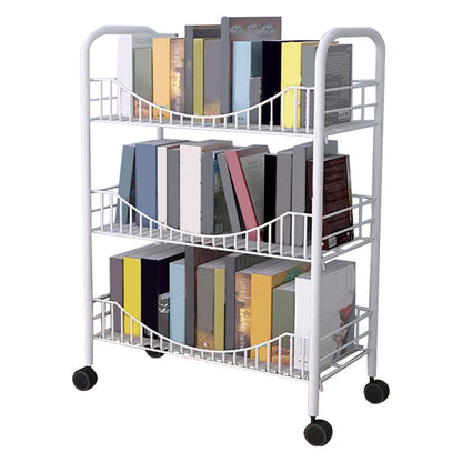 Estantería de estilo contemporáneo estantería abierta para la oficina de la sala de estudio con ruedas