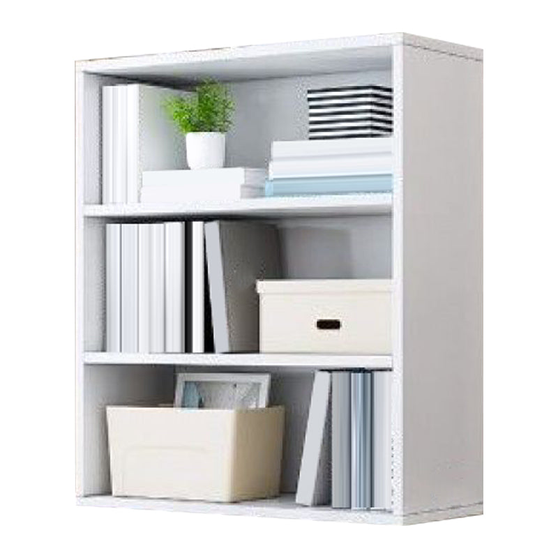 Modern Solid Bookcase Brown Rectangular Bookshelf for Living Room