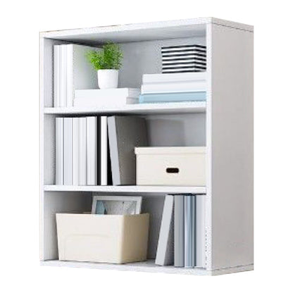 Modern Solid Bookcase Brown Rectangular Bookshelf for Living Room