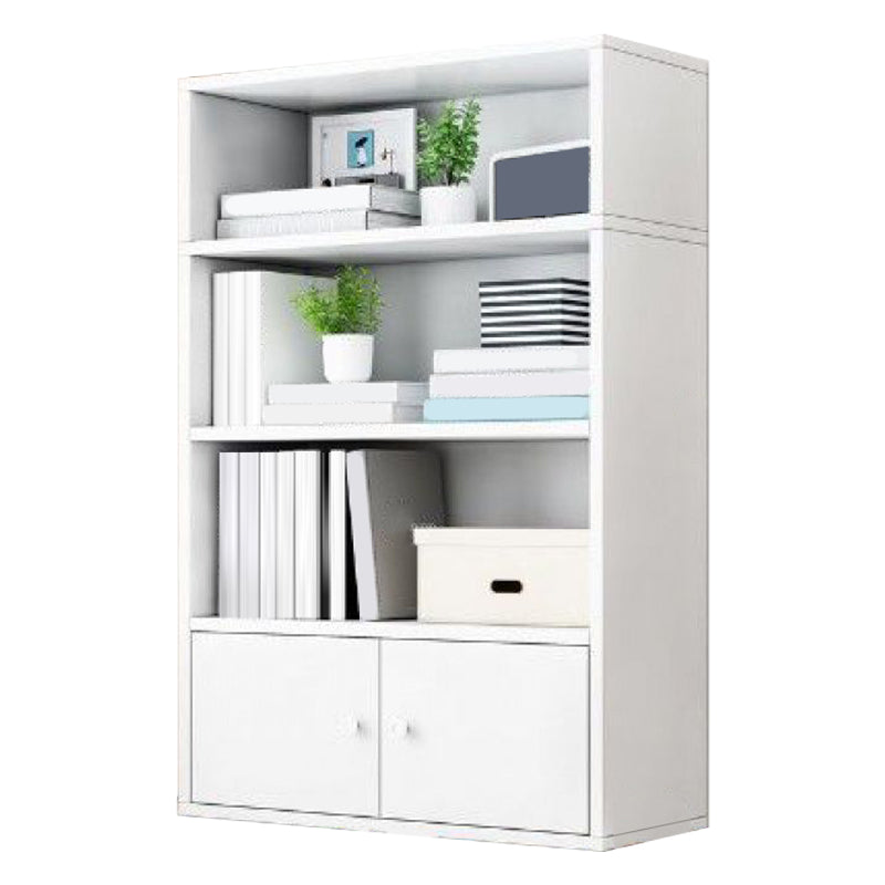 Modern Solid Bookcase Brown Rectangular Bookshelf for Living Room