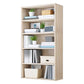Modern Solid Bookcase Brown Rectangular Bookshelf for Living Room