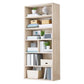 Modern Solid Bookcase Brown Rectangular Bookshelf for Living Room