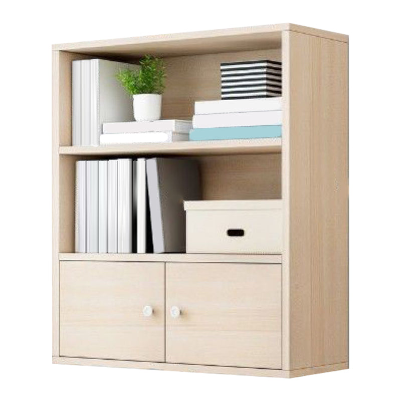 Modern Solid Bookcase Brown Rectangular Bookshelf for Living Room