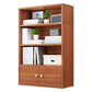 Modern Solid Bookcase Brown Rectangular Bookshelf for Living Room