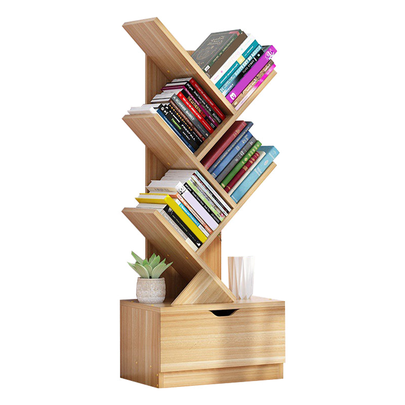 Contemporary Manufactured Wood Bookcase Closed Bookshelf for Study Room