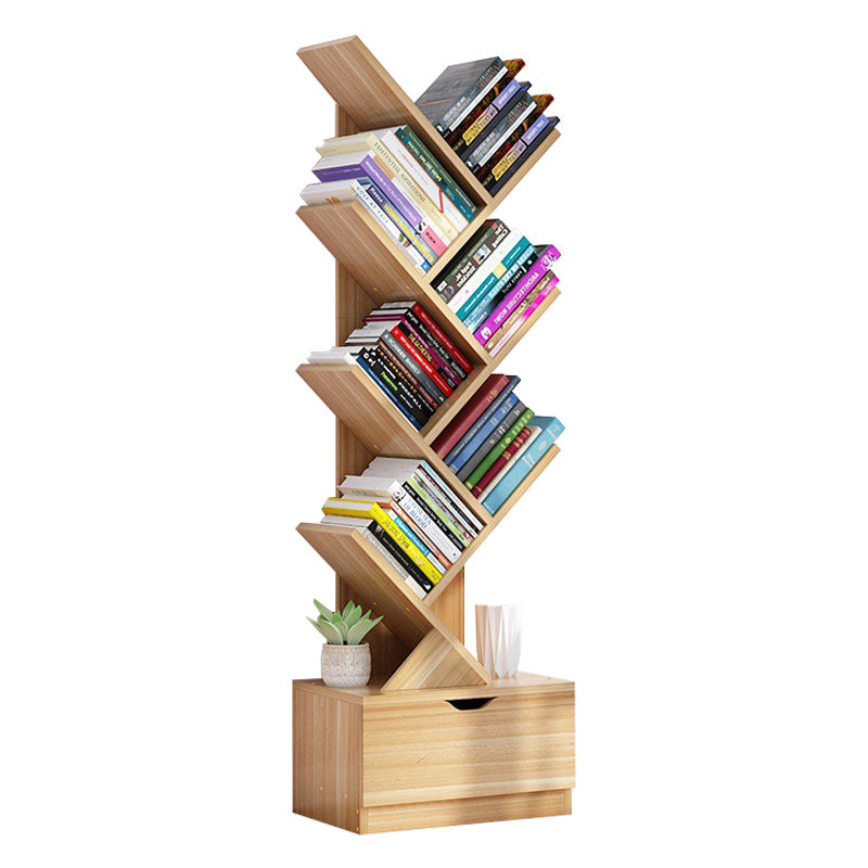 Contemporary Manufactured Wood Bookcase Closed Bookshelf for Study Room