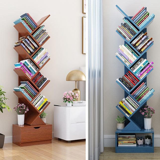 Contemporary Manufactured Wood Bookcase Closed Bookshelf for Study Room