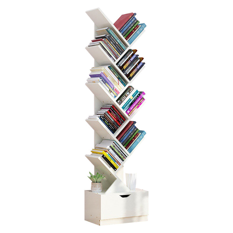 Contemporary Manufactured Wood Bookcase Closed Bookshelf for Study Room