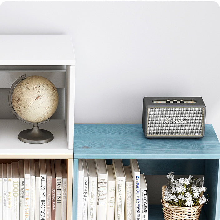 Modern & Contemporary Shelf Bookcase Open Back Bookshelf, 17.72" L x 7.09" W x 11.02" H