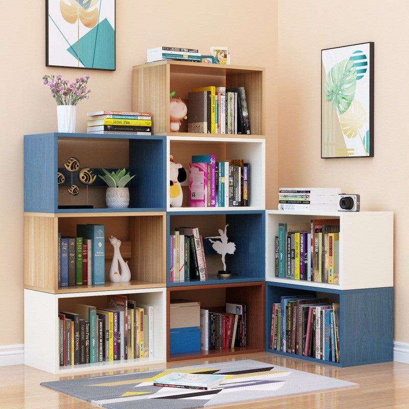 Modern & Contemporary Shelf Bookcase Open Back Bookshelf, 17.72" L x 7.09" W x 11.02" H