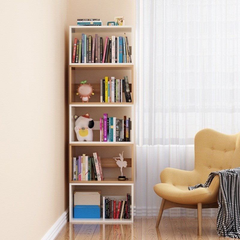 Modern & Contemporary Shelf Bookcase Open Back Bookshelf, 17.72" L x 7.09" W x 11.02" H