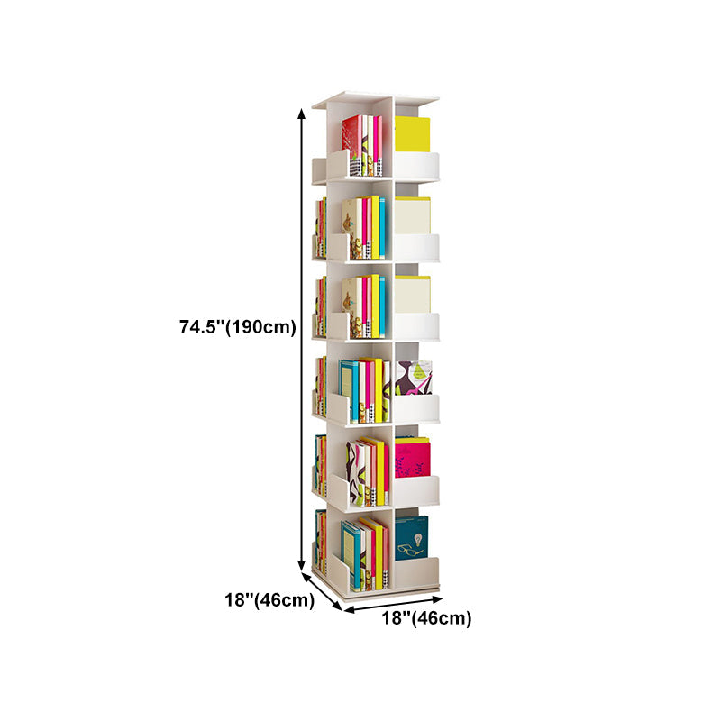 Modern Manufactured Wood Bookcase White Closed Bookshelf for Living Room Clearhalo 'Bookcases' 'furn' 'furn_bookcases' 'Furniture' 'Office Furniture' 5109807