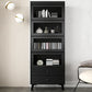 Modern Style Bookcase Standard Closed Back Wooden Bookshelf with Doors Clearhalo 'Bookcases' 'furn' 'furn_bookcases' 'Furniture' 'Office Furniture' 5109808