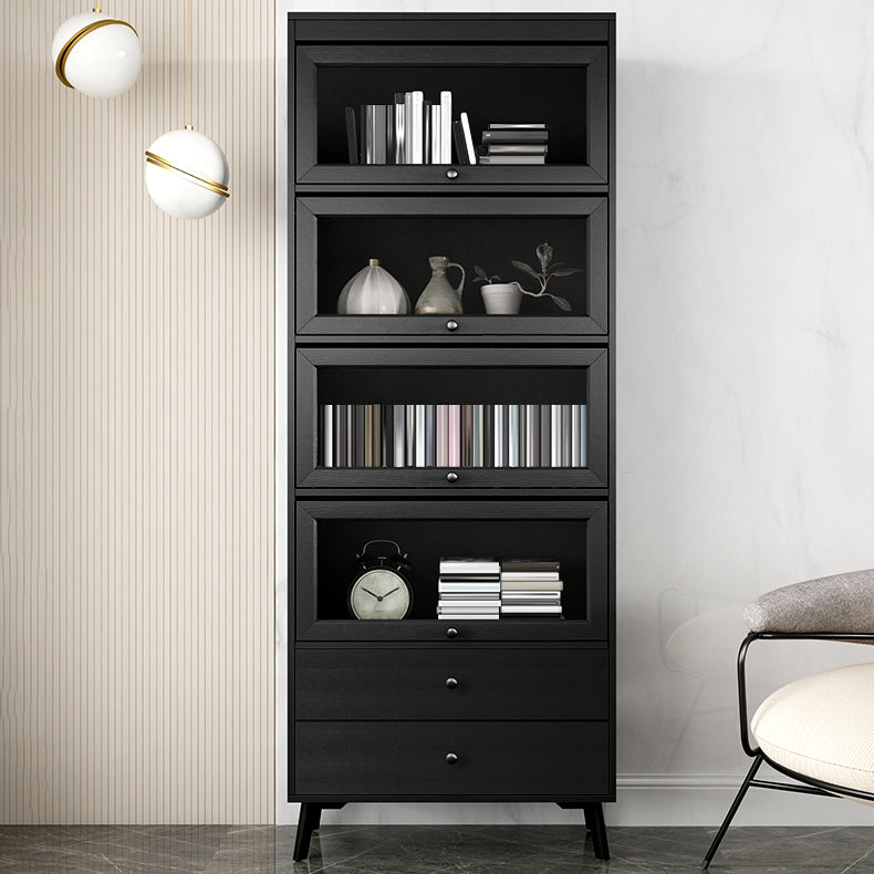 Modern Style Bookcase Standard Closed Back Wooden Bookshelf with Doors Clearhalo 'Bookcases' 'furn' 'furn_bookcases' 'Furniture' 'Office Furniture' 5109808