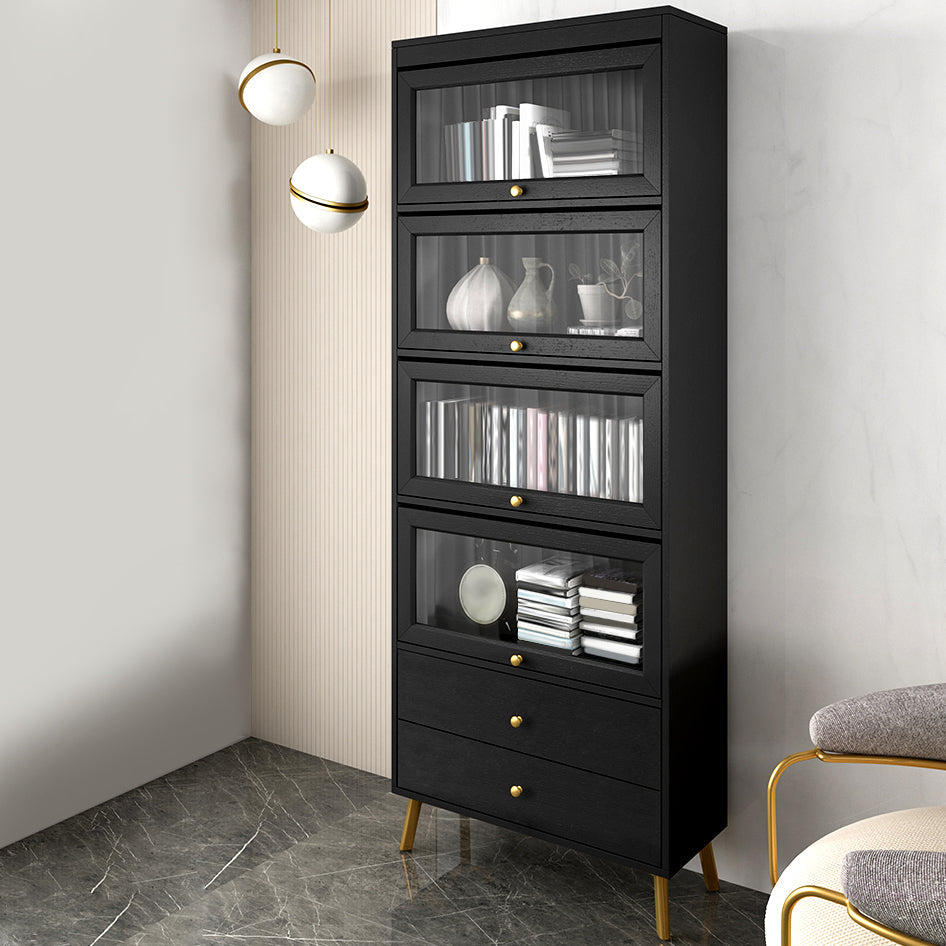 Modern Style Bookcase Standard Closed Back Wooden Bookshelf with Doors Clearhalo 'Bookcases' 'furn' 'furn_bookcases' 'Furniture' 'Office Furniture' 5109810