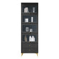 Modern Style Bookcase Standard Closed Back Wooden Bookshelf with Doors 23.6"L x 11.8"W x 82.3"H Clearhalo 'Bookcases' 'furn' 'furn_bookcases' 'Furniture' 'Office Furniture' 5109815