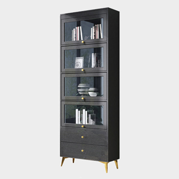 Modern Style Bookcase Standard Closed Back Wooden Bookshelf with Doors Clearhalo 'Bookcases' 'furn' 'furn_bookcases' 'Furniture' 'Office Furniture' 5109817