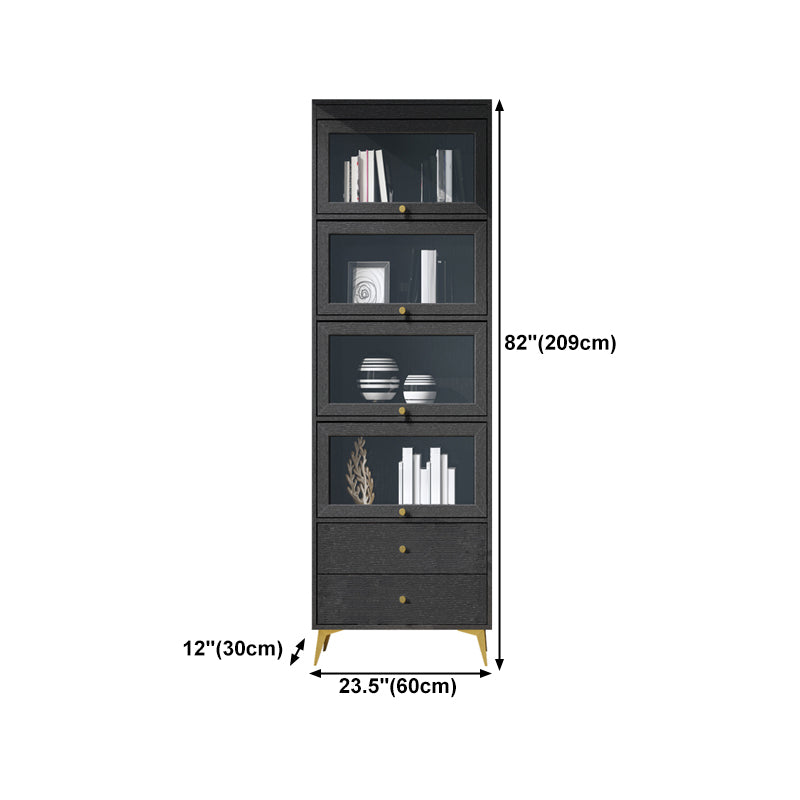 Modern Style Bookcase Standard Closed Back Wooden Bookshelf with Doors Clearhalo 'Bookcases' 'furn' 'furn_bookcases' 'Furniture' 'Office Furniture' 5109828