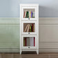 Manufactured Wood Bookcase Contemporary Standard Bookshelf with Glass Doors 23.6"L x 13.9"W x 52.1"H White Clearhalo 'Bookcases' 'furn' 'furn_bookcases' 'Furniture' 'Office Furniture' 5109832