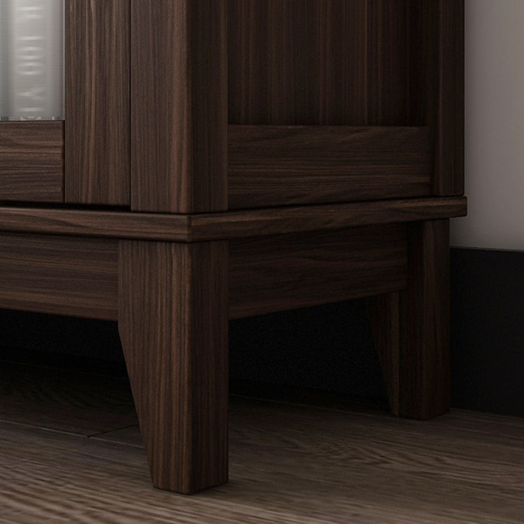 Manufactured Wood Bookcase Contemporary Standard Bookshelf with Glass Doors Clearhalo 'Bookcases' 'furn' 'furn_bookcases' 'Furniture' 'Office Furniture' 5109834