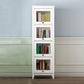 Manufactured Wood Bookcase Contemporary Standard Bookshelf with Glass Doors 23.6"L x 13.9"W x 66.8"H White Clearhalo 'Bookcases' 'furn' 'furn_bookcases' 'Furniture' 'Office Furniture' 5109836