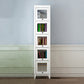 Manufactured Wood Bookcase Contemporary Standard Bookshelf with Glass Doors 23.6"L x 13.9"W x 81.5"H White Clearhalo 'Bookcases' 'furn' 'furn_bookcases' 'Furniture' 'Office Furniture' 5109841