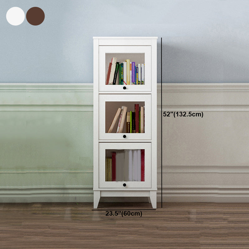Manufactured Wood Bookcase Contemporary Standard Bookshelf with Glass Doors Clearhalo 'Bookcases' 'furn' 'furn_bookcases' 'Furniture' 'Office Furniture' 5109853
