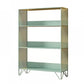 Scandinavian Metal Bookshelf Etagere Shelf Bookcase for Study Room 27.6"L x 9.8"W x 39.4"H Green Clearhalo 'Bookcases' 'furn' 'furn_bookcases' 'Furniture' 'Office Furniture' 5109902