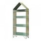 Scandinavian Metal Bookshelf Etagere Shelf Bookcase for Study Room 21.7"L x 9.8"W x 52.4"H Green Clearhalo 'Bookcases' 'furn' 'furn_bookcases' 'Furniture' 'Office Furniture' 5109904