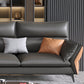 Vintage Sewn Pillow Back Sofa & Chaise 4-seat Faux Leather Sofa Clearhalo 'furn' 'furn_sectionals' 'Furniture' 'Living Room Furniture' 'Sectionals' 5112469