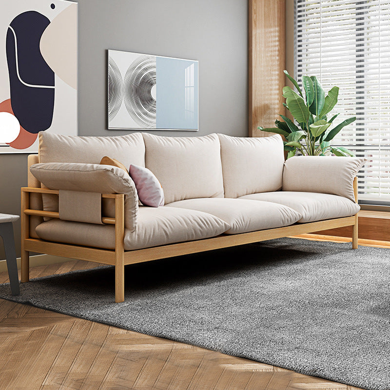 3シーター32.6 "Hアクリルウッドピロートップアームソファリビングルーム