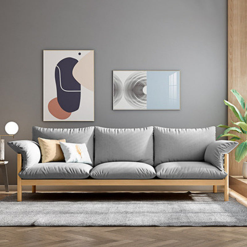 3シーター32.6 "Hアクリルウッドピロートップアームソファリビングルーム