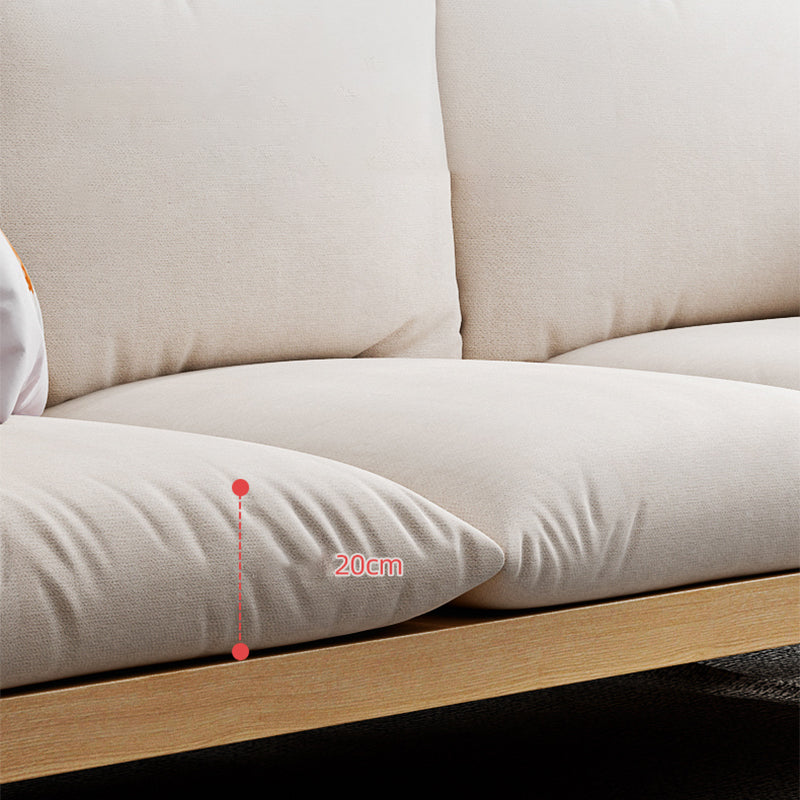 3シーター32.6 "Hアクリルウッドピロートップアームソファリビングルーム