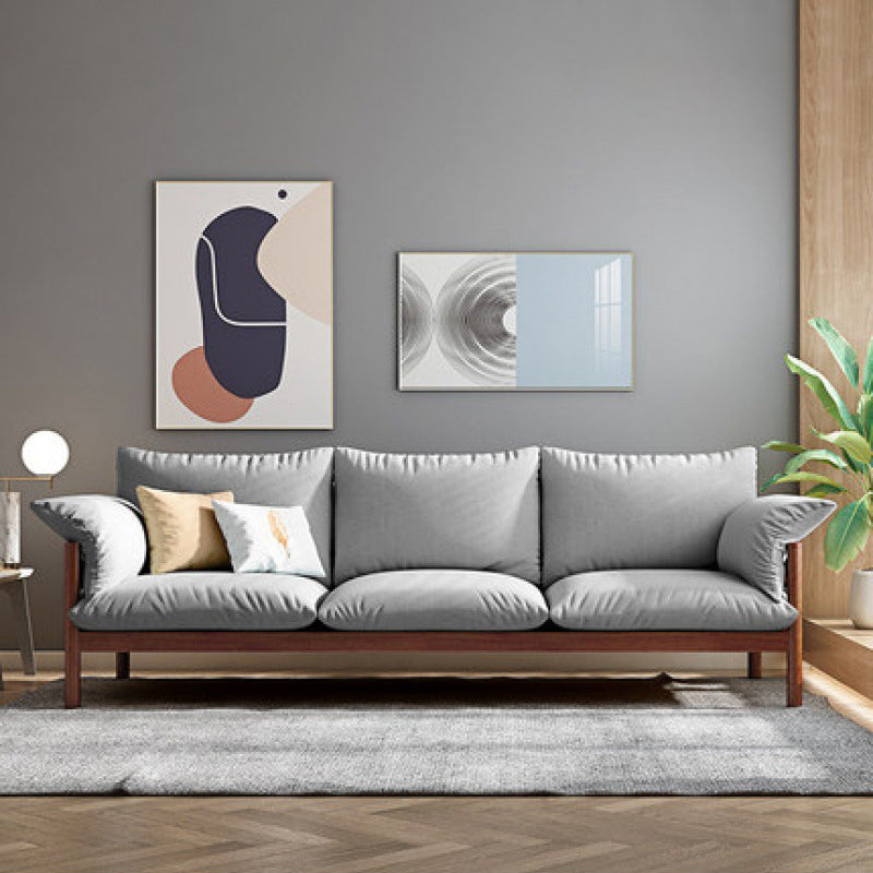 3シーター32.6 "Hアクリルウッドピロートップアームソファリビングルーム