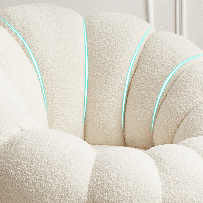 2 places 27,5 "h Microfibre / agneau en toison en toison en pente à bras pour salon