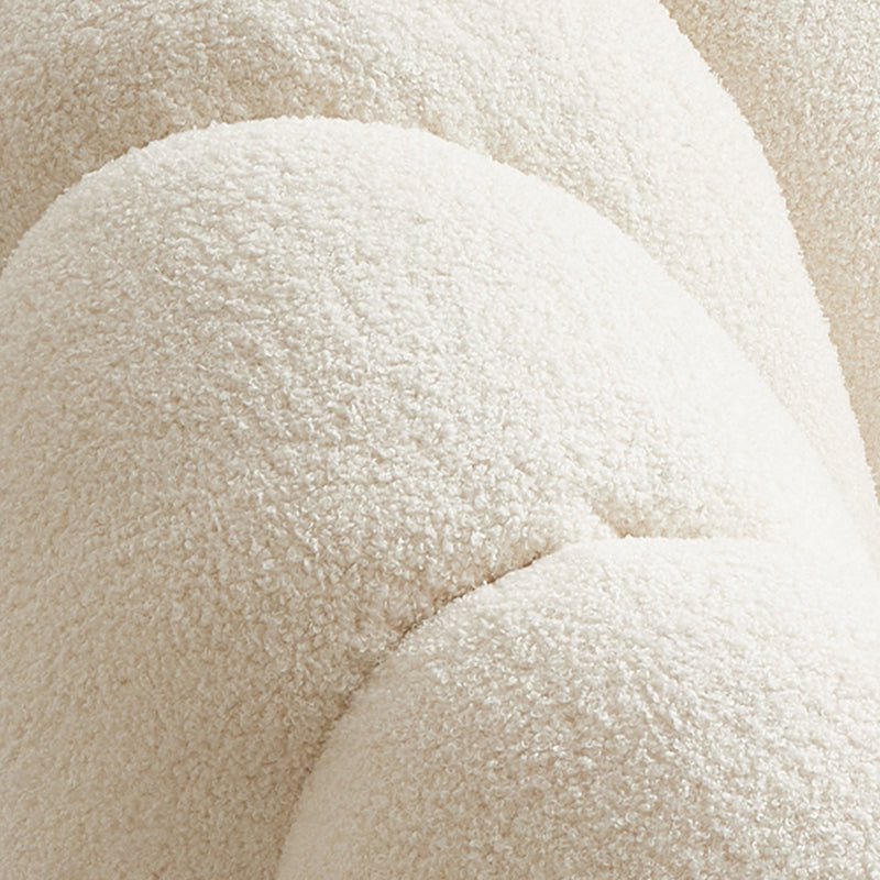 2 places 27,5 "h Microfibre / agneau en toison en toison en pente à bras pour salon