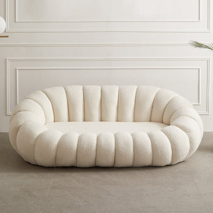 2 places 27,5 "h Microfibre / agneau en toison en toison en pente à bras pour salon