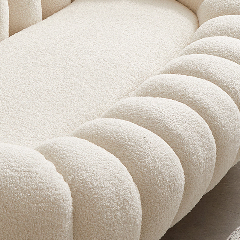 2 places 27,5 "h Microfibre / agneau en toison en toison en pente à bras pour salon