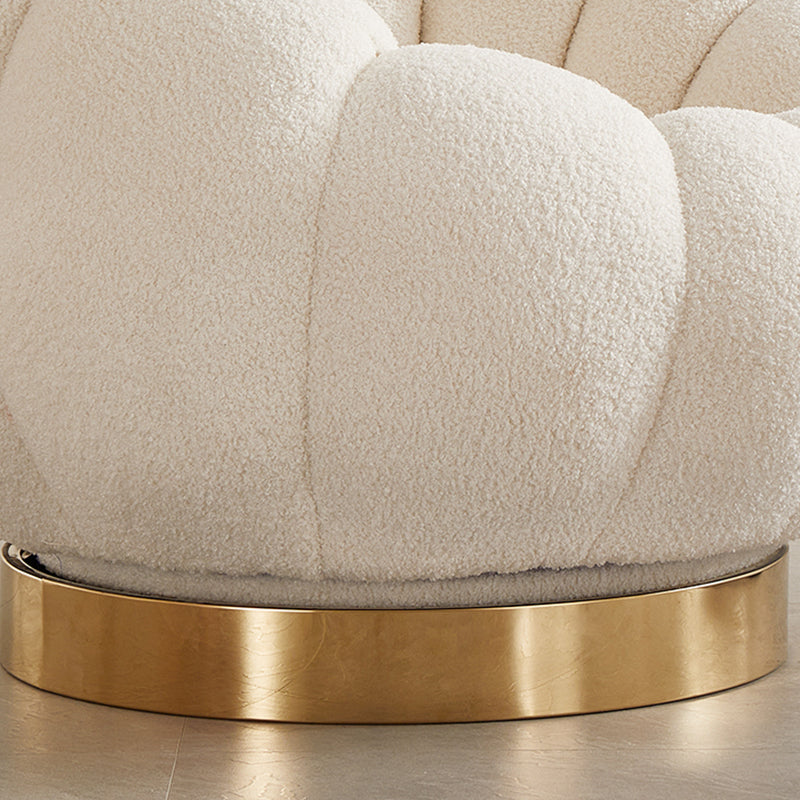 2 places 27,5 "h Microfibre / agneau en toison en toison en pente à bras pour salon