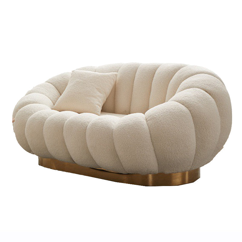 2 places 27,5 "h Microfibre / agneau en toison en toison en pente à bras pour salon