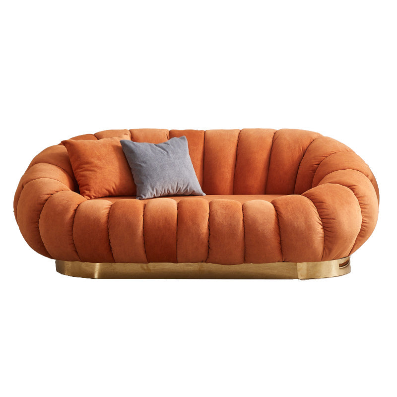 2 places 27,5 "h Microfibre / agneau en toison en toison en pente à bras pour salon