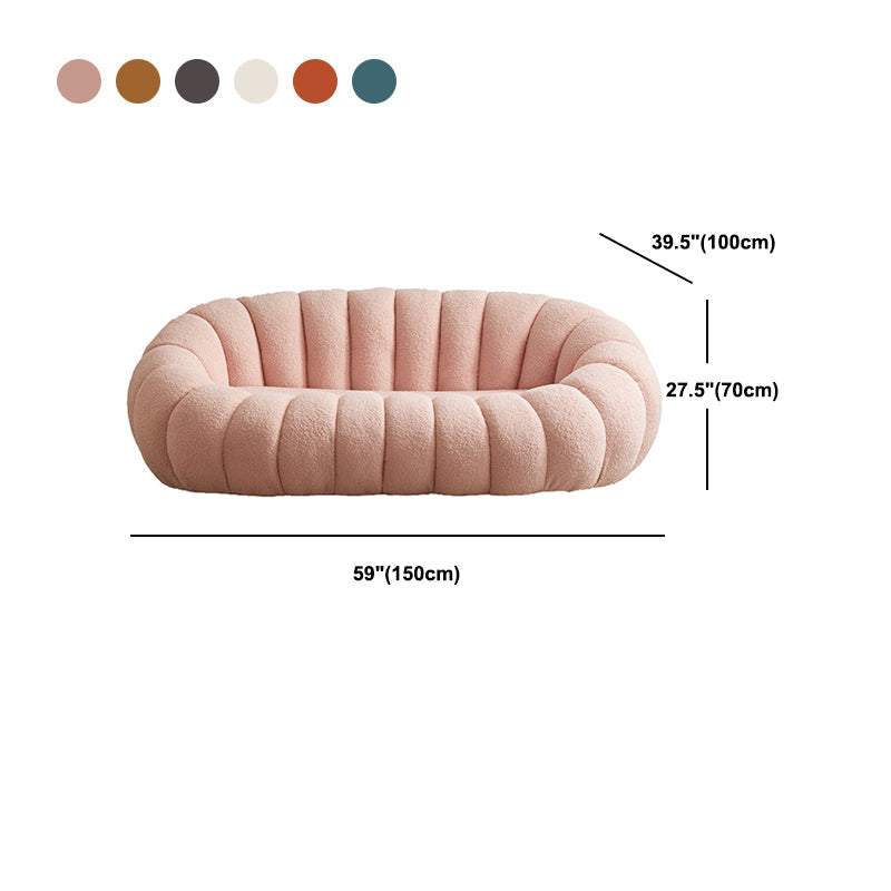 2 places 27,5 "h Microfibre / agneau en toison en toison en pente à bras pour salon