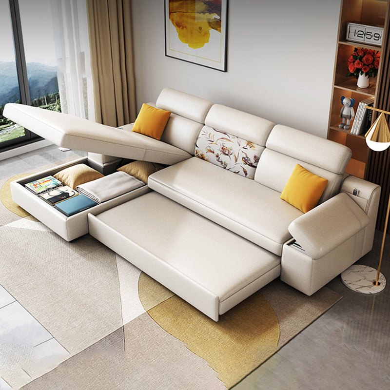 3 seat Mid Century Modern Pillow Top Arm Sofa Sewn Pillow Back Sofa Clearhalo 'furn' 'furn_sectionals' 'Furniture' 'Living Room Furniture' 'Sectionals' 5112702