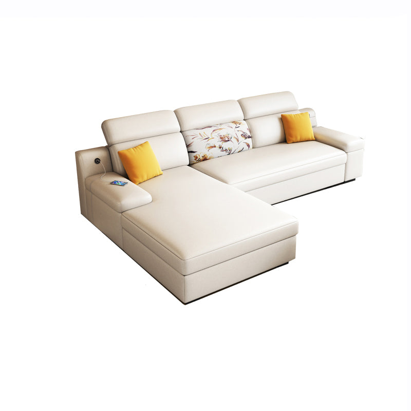 3 seat Mid Century Modern Pillow Top Arm Sofa Sewn Pillow Back Sofa Left Foam Clearhalo 'furn' 'furn_sectionals' 'Furniture' 'Living Room Furniture' 'Sectionals' 5112709