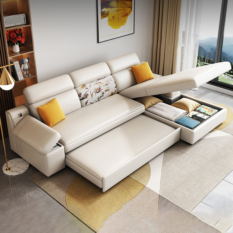 3 seat Mid Century Modern Pillow Top Arm Sofa Sewn Pillow Back Sofa Clearhalo 'furn' 'furn_sectionals' 'Furniture' 'Living Room Furniture' 'Sectionals' 5112712