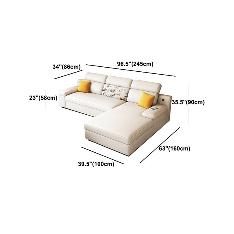 3 seat Mid Century Modern Pillow Top Arm Sofa Sewn Pillow Back Sofa Clearhalo 'furn' 'furn_sectionals' 'Furniture' 'Living Room Furniture' 'Sectionals' 5112714