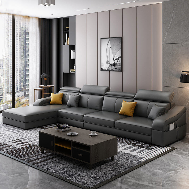 Divano a 4 posti moderno di metà secolo e cuscino da cuscino da cuscino cucito di divano posteriore